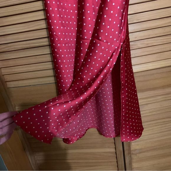 Red/White Maxi Holiday Dress Size Small - Picture 4 of 8